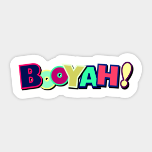 Colorful Booyah! - Typography Art Sticker